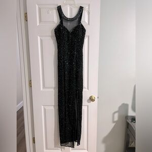 Black beaded Andretta Donatella dress size S